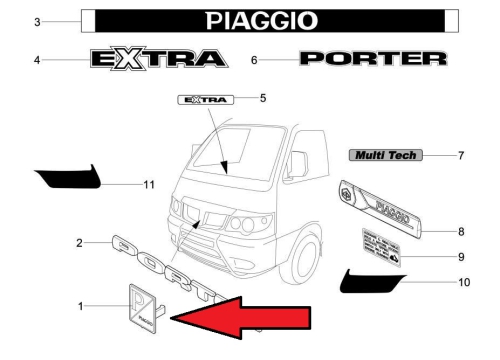 Emblem Piaggio vorne – Bild 2